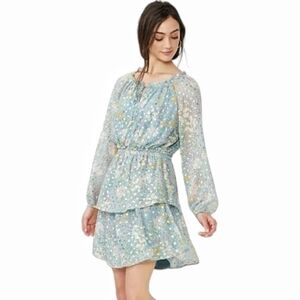 Lauren Conrad - Long Sleeves Mini Peasant Dress